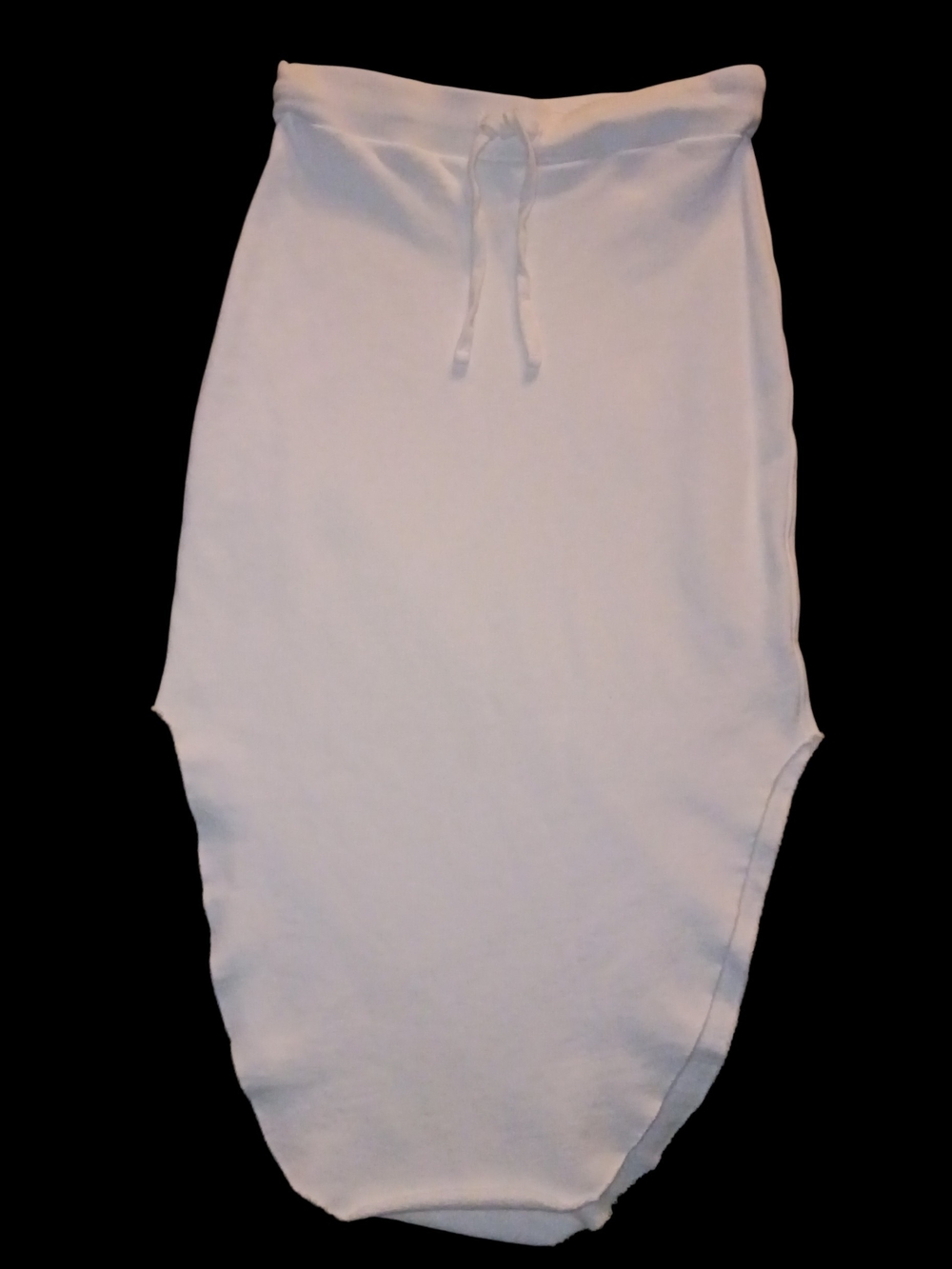 Frank & Eileen White Drawstring Tulip-Hem Skirt